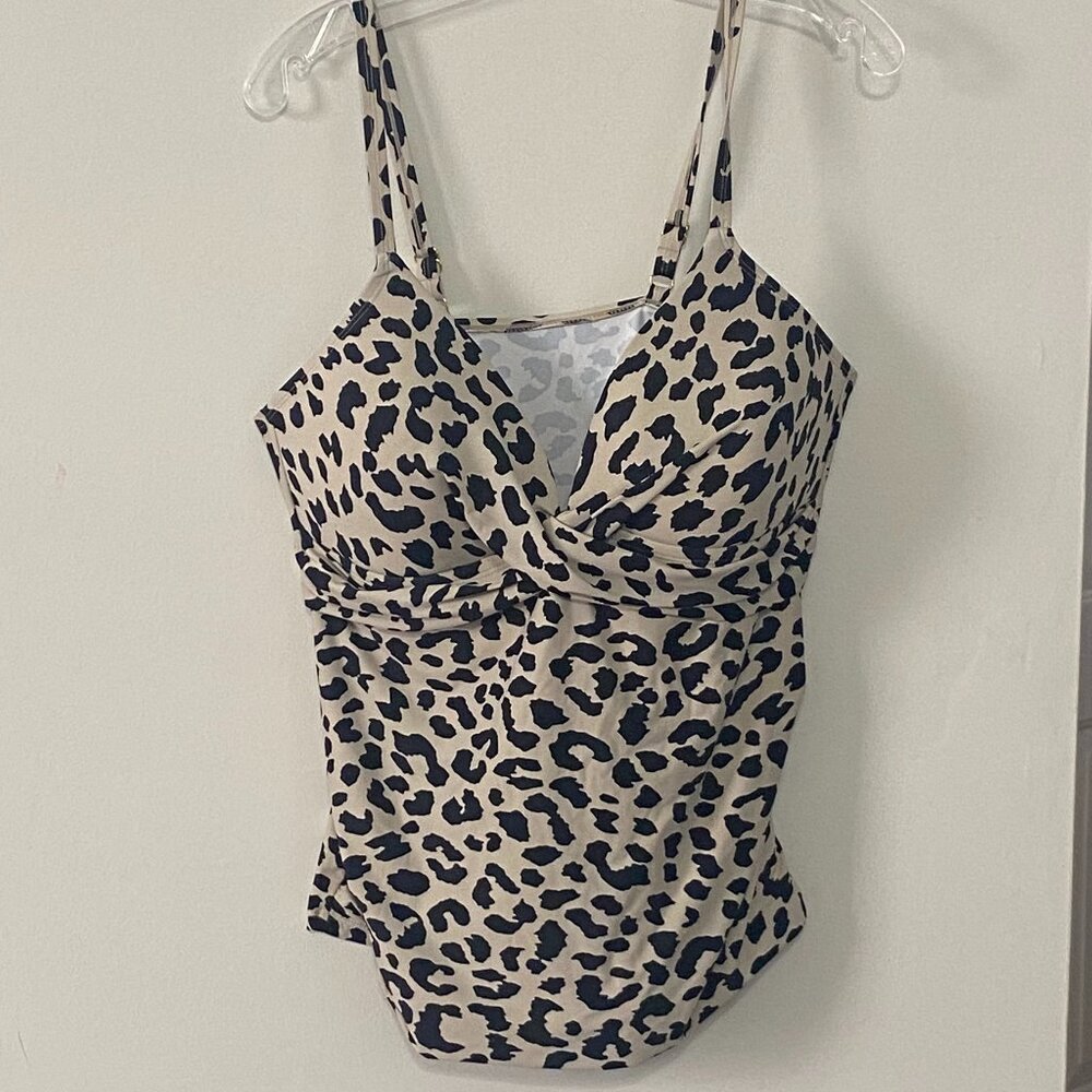Leopard Print Swimsuit Tank Top